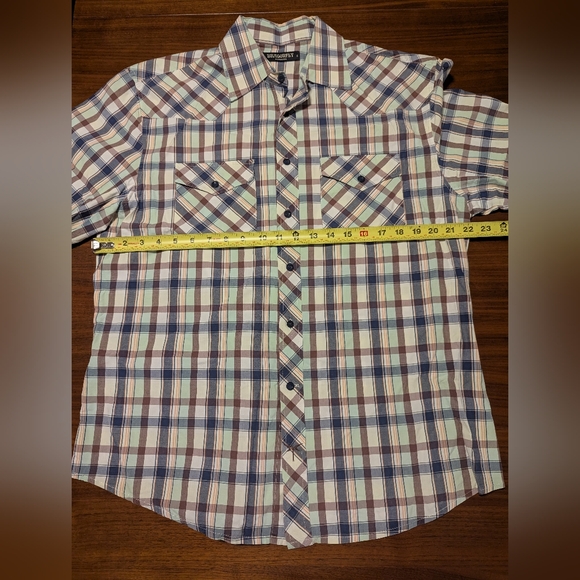 Dragonfly Western Shirt Mens XL Button Up Short Sleeve Shirt - Picture 7 of 8